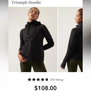 Athleta Black Triumph Zip.